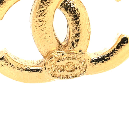 Chanel Crystal CC Flower Drop Earrings Gold 4 of 4