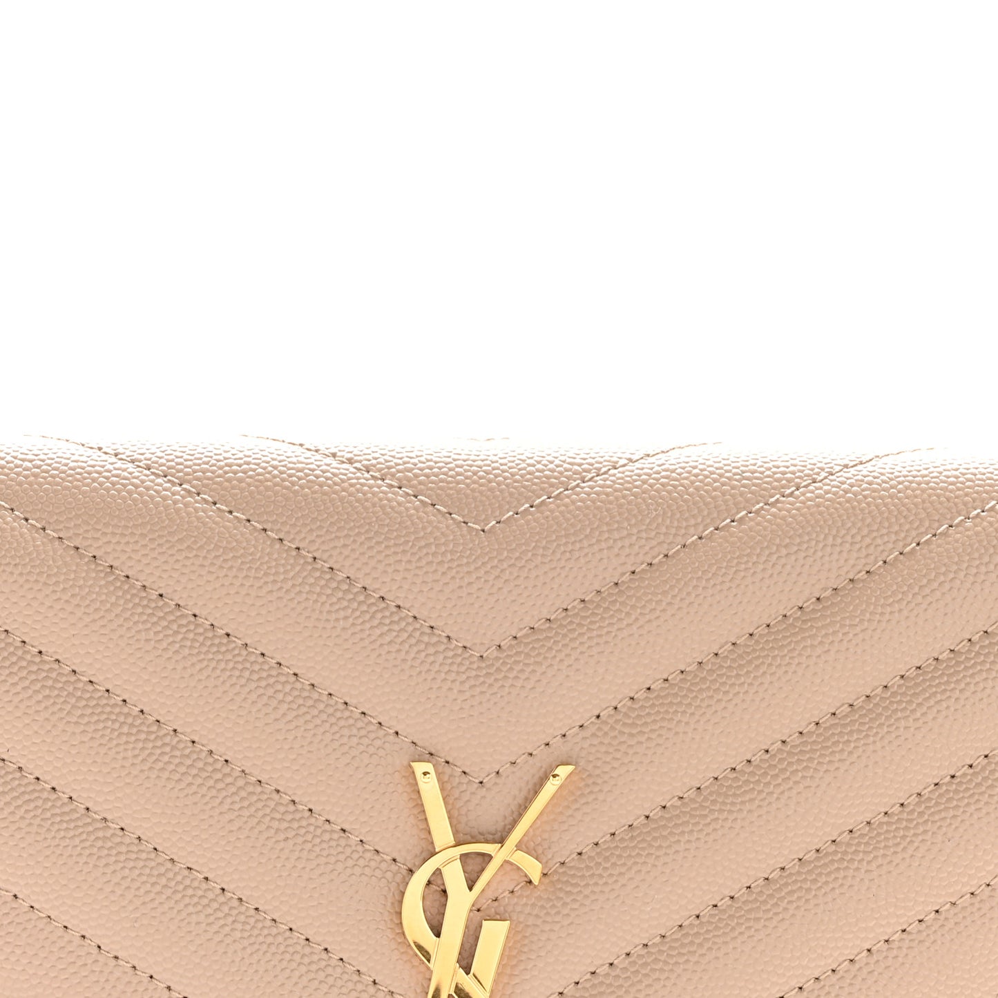 Grain De Poudre Matelasse Chevron Monogram Envelope Clutch Dark Beige