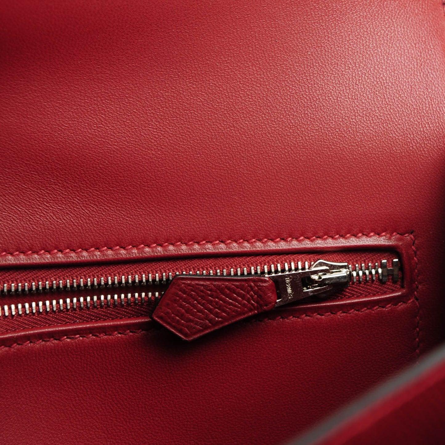 Epsom Enamel Constance 24 Rouge H Bleu Nuit