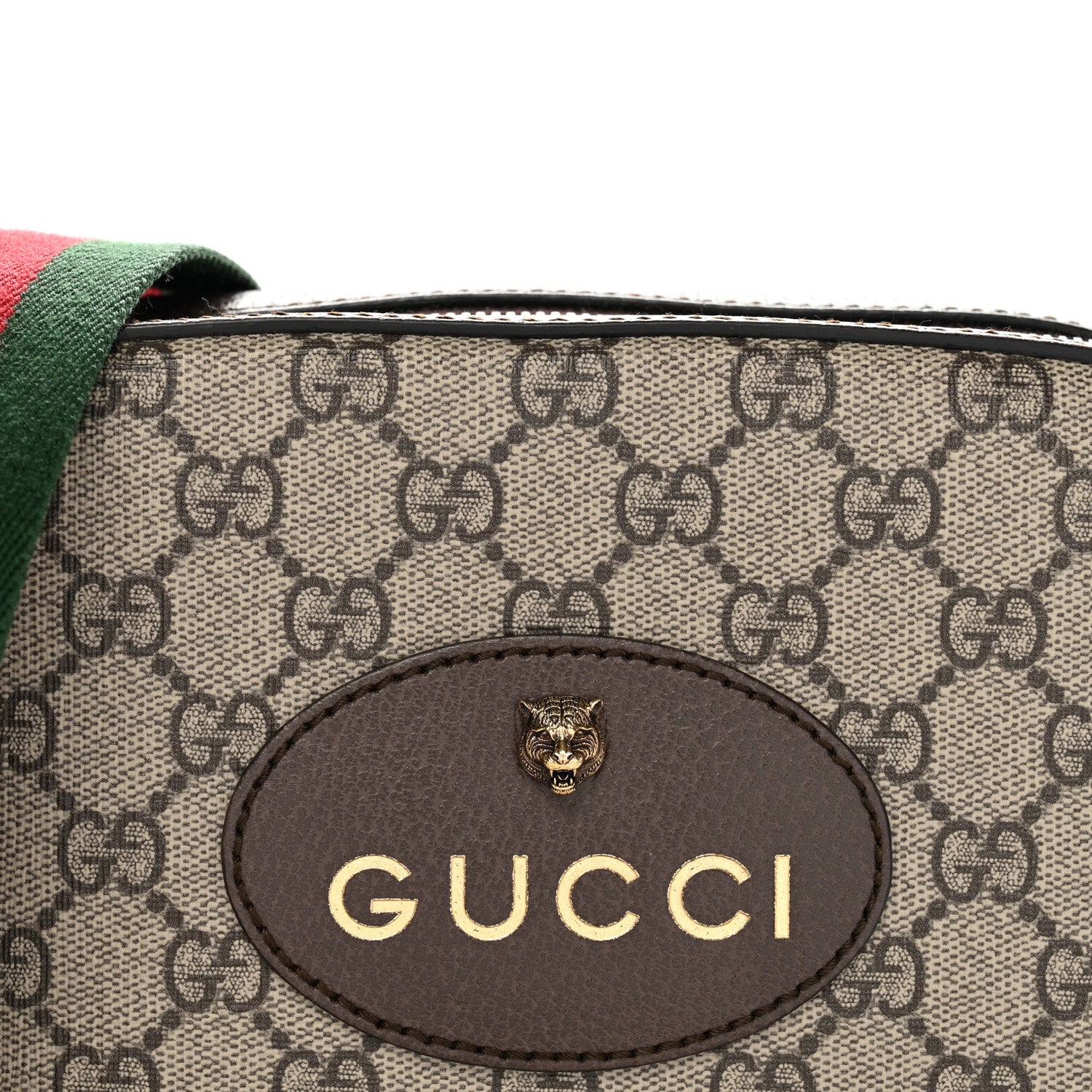 Gucci GG Supreme Monogram Web Neo Vintage Shoulder Bag Beige New Acero Crop 8 of 11