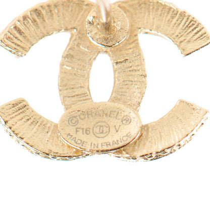 Chanel Crystal Timeless CC Earrings Gold 5 of 5