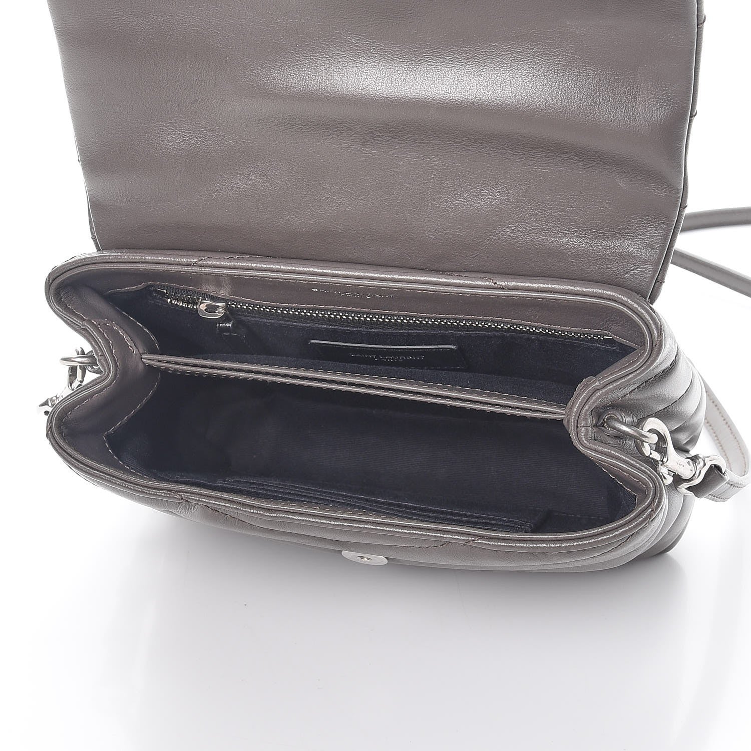 Saint Laurent Calfskin Y Quilted Monogram Toy Loulou Crossbody Bag Earth 5 of 7