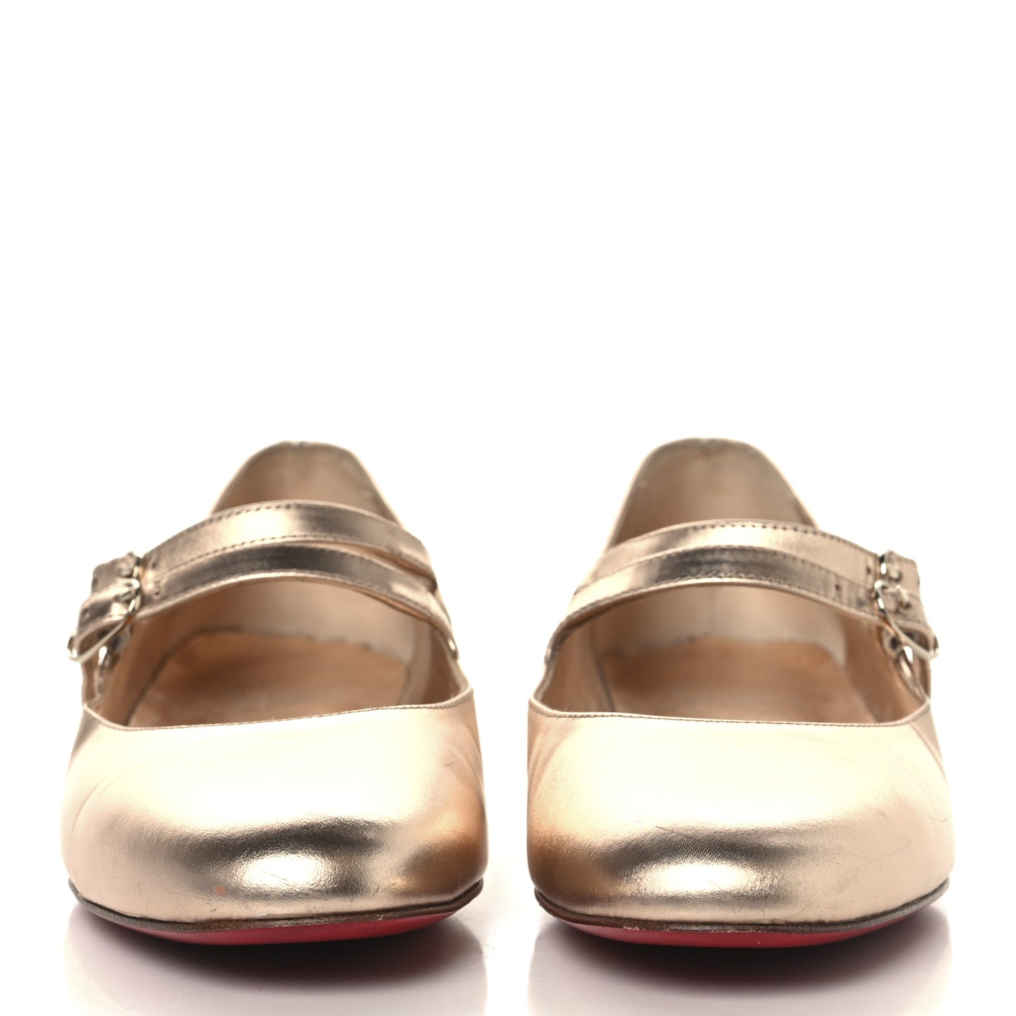 Calf Laminato Satin Sweet Jane Flats 36 Leche