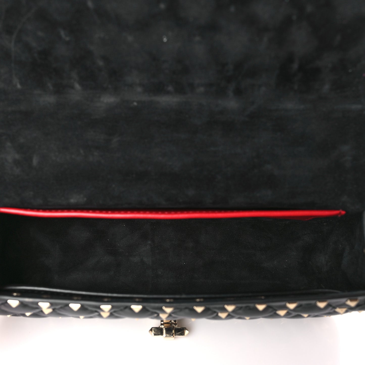 Calfskin Rockstud Spike Convertible Shoulder Bag Black