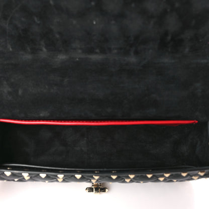 Valentino Garavani Calfskin Rockstud Spike Convertible Shoulder Bag Black 5 of 8