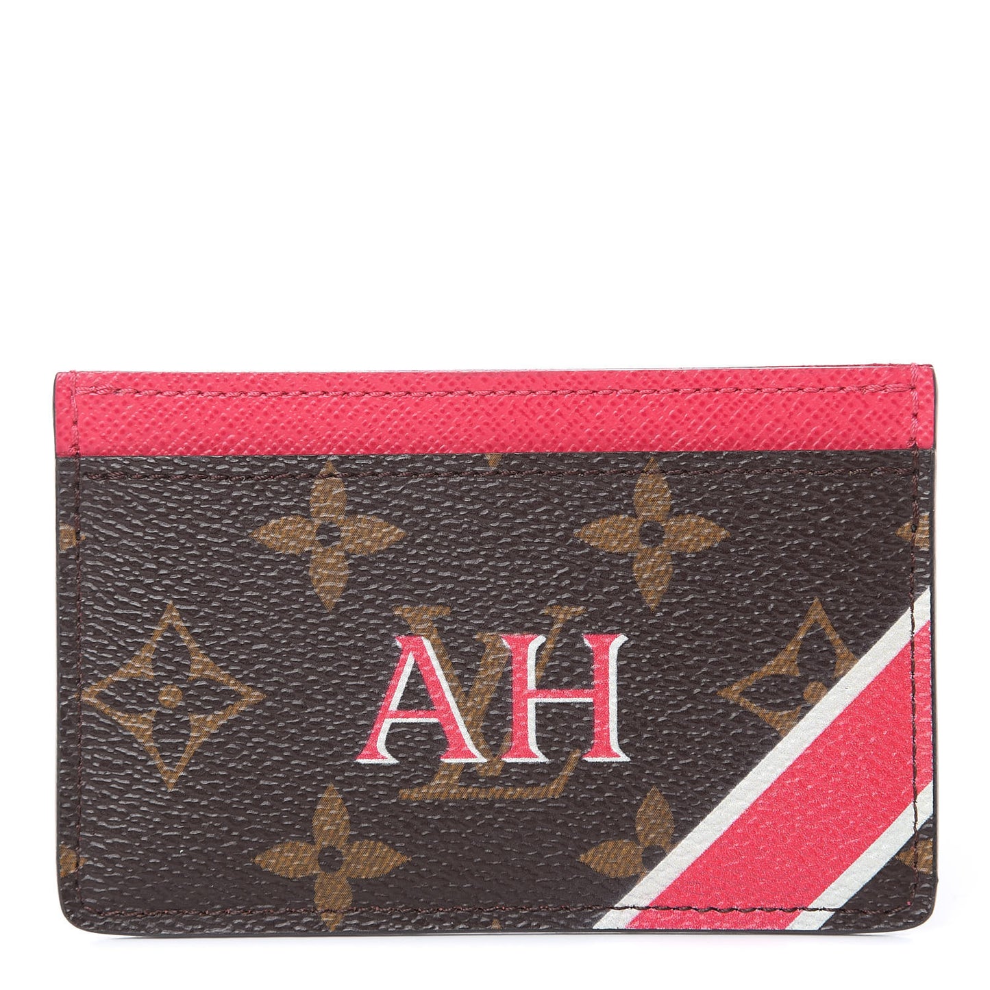 Monogram My LV Heritage Card Holder White Fuchsia