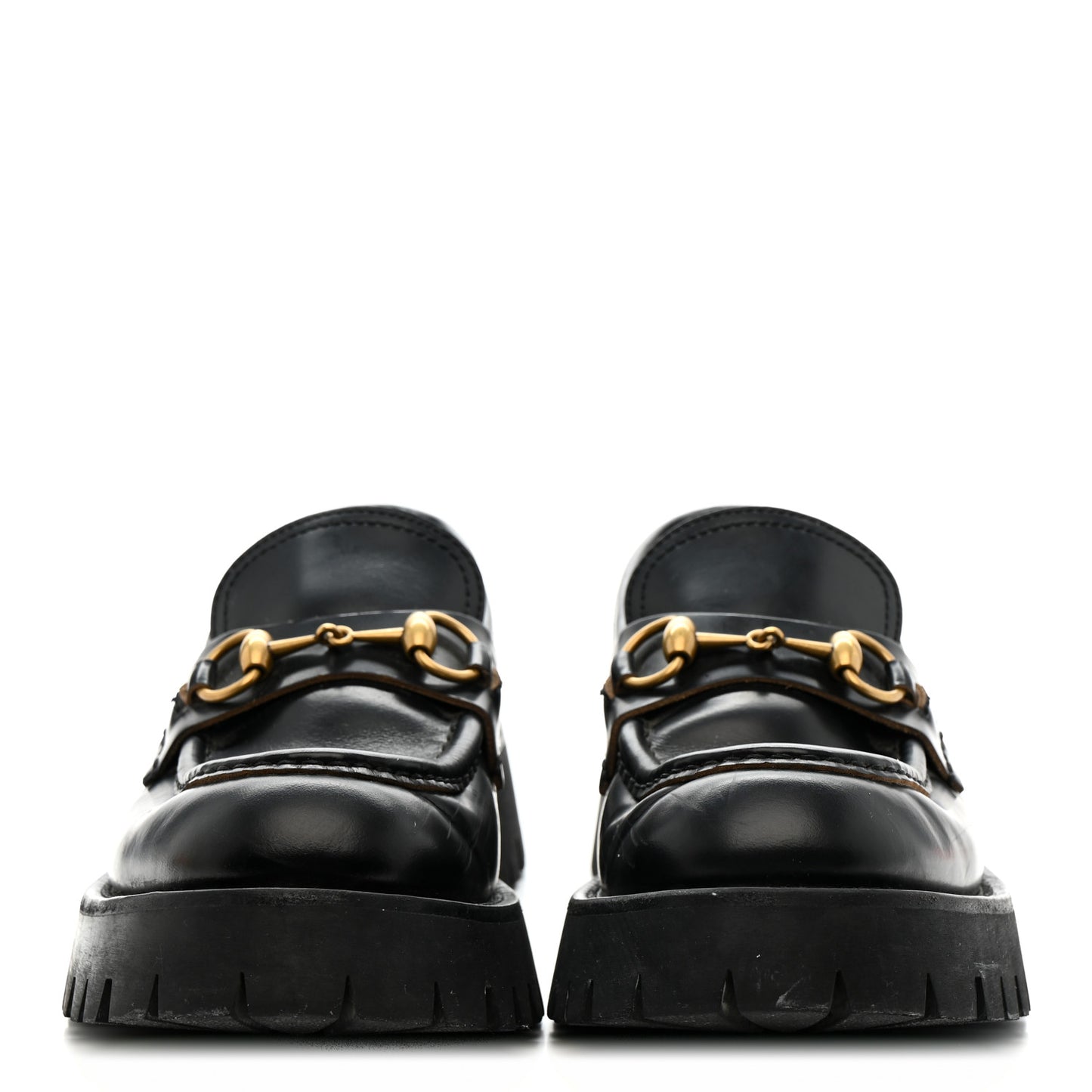 Cordovan Lux Womens Harald Horsebit 25mm Platform Loafers 39 Black