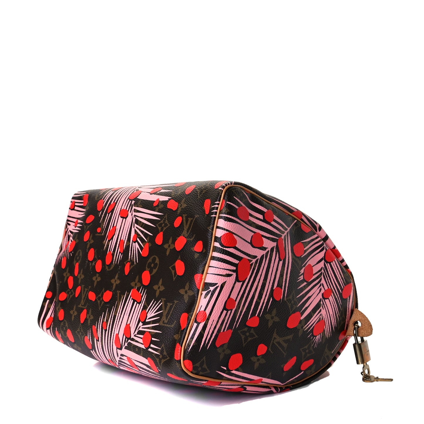 Monogram Jungle Dots Speedy 30 Sugar Pink Poppy
