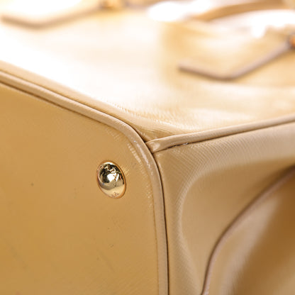 Prada Saffiano Vernice Small Galleria Double Zip Ginestra 19 of 22