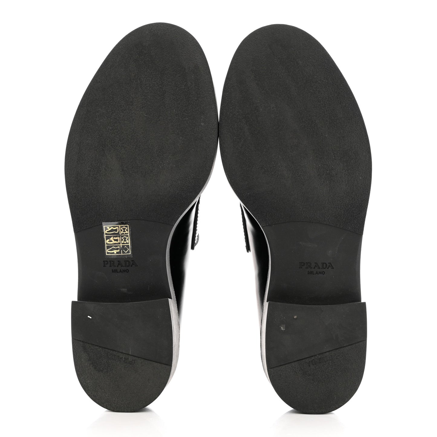 Spazzolato Metal Triangle Logo 50mm Loafers 39 Black