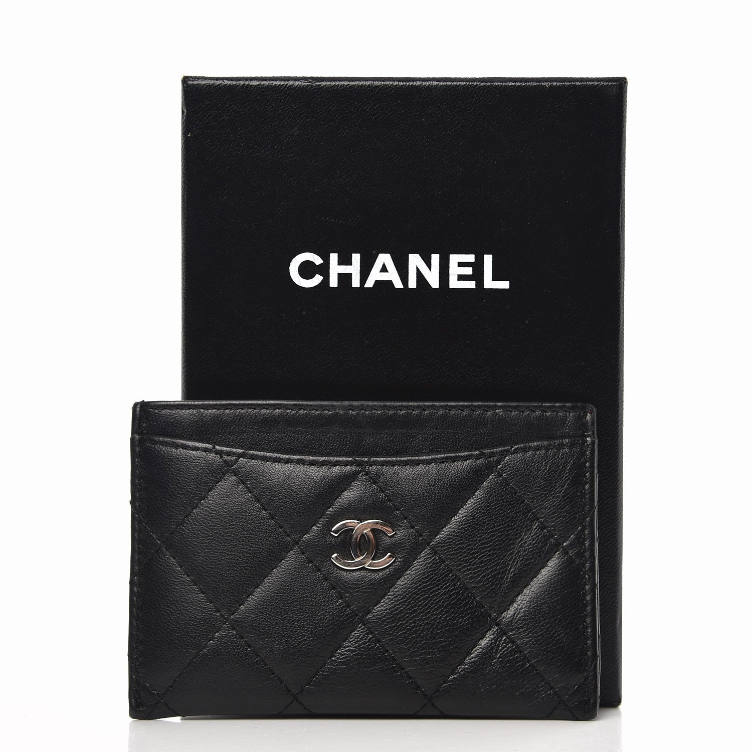 Chanel Lambskin Quilted Card Holder Black 8 of 9