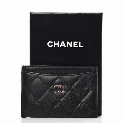 Chanel Lambskin Quilted Card Holder Black 8 of 9