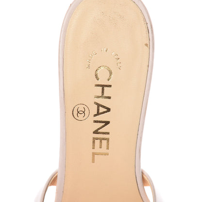 Chanel Calfskin Pearl CC Mule Sandals 36 White 8 of 18
