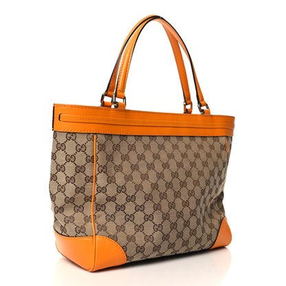 Gucci Monogram Web Medium Mayfair Tote Orange 3 of 10