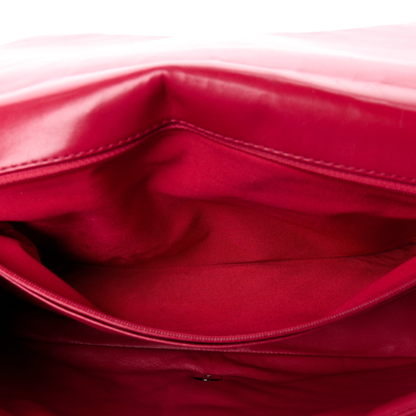 Lambskin Chevron Quilted Maxi Single Flap Red