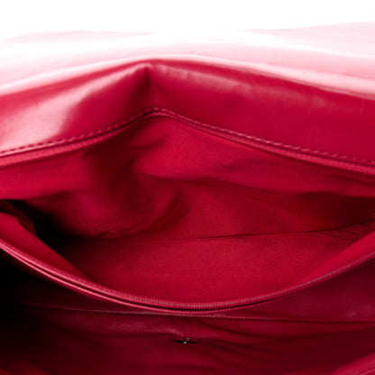 Chanel Lambskin Chevron Quilted Maxi Single Flap Red 13 of 17