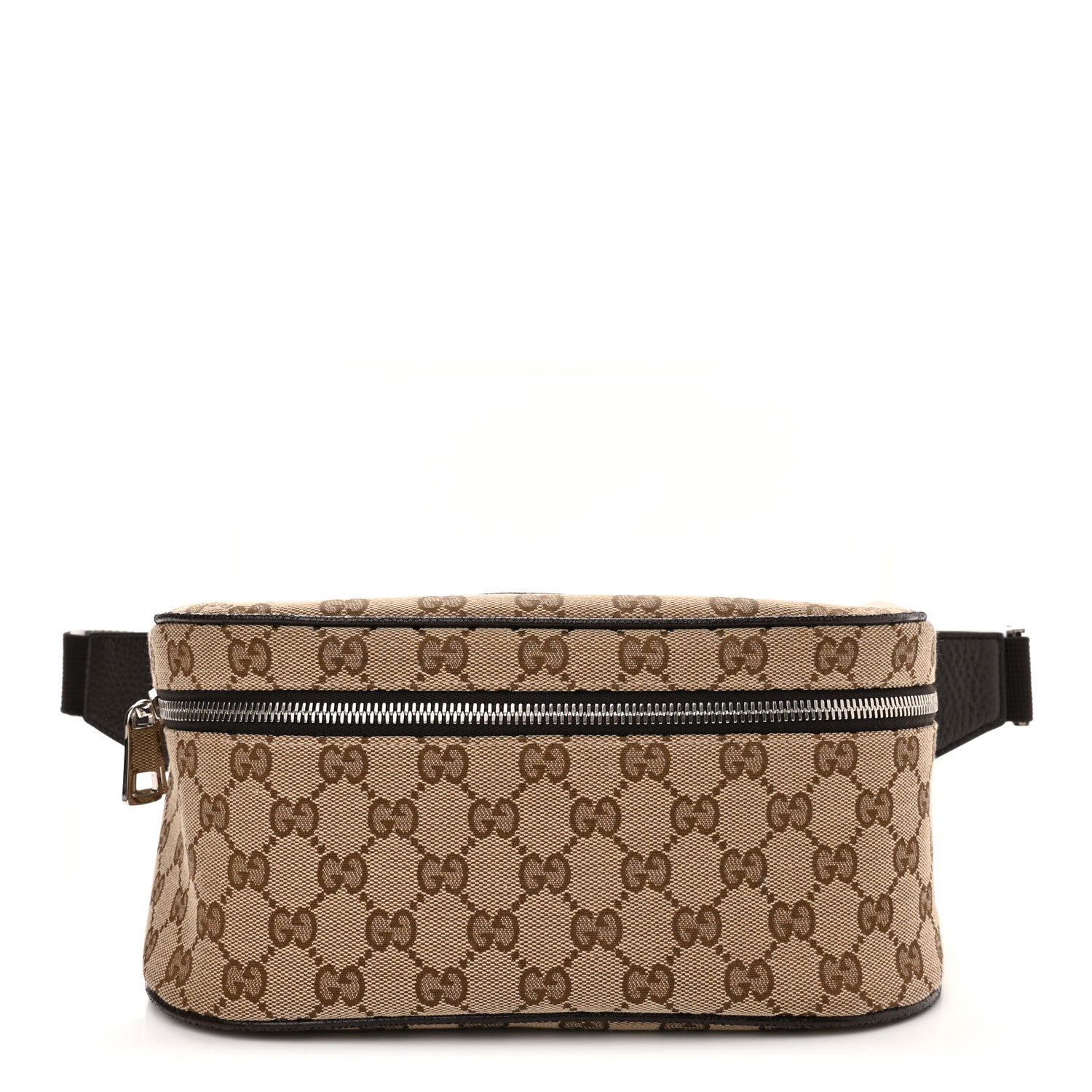 Gucci Monogram Dollar Calfskin Waist Pouch Beige Ebony Testa di Moro Marrone Scuro 1 of 9