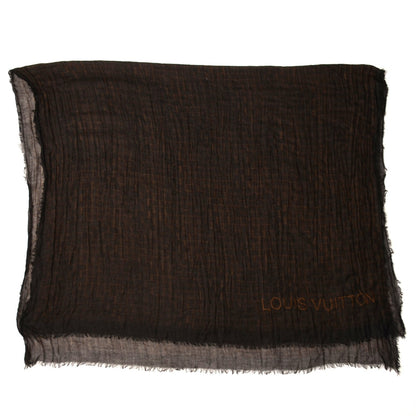 Louis Vuitton Cashmere Silk Etole Stole Damier Ebene 3 of 6