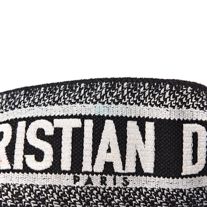 Christian Dior Canvas Embroidered Shoulder Strap Black White 7 of 11