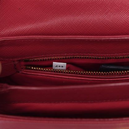 Prada Saffiano Lux Crossbody Peonia 7 of 12