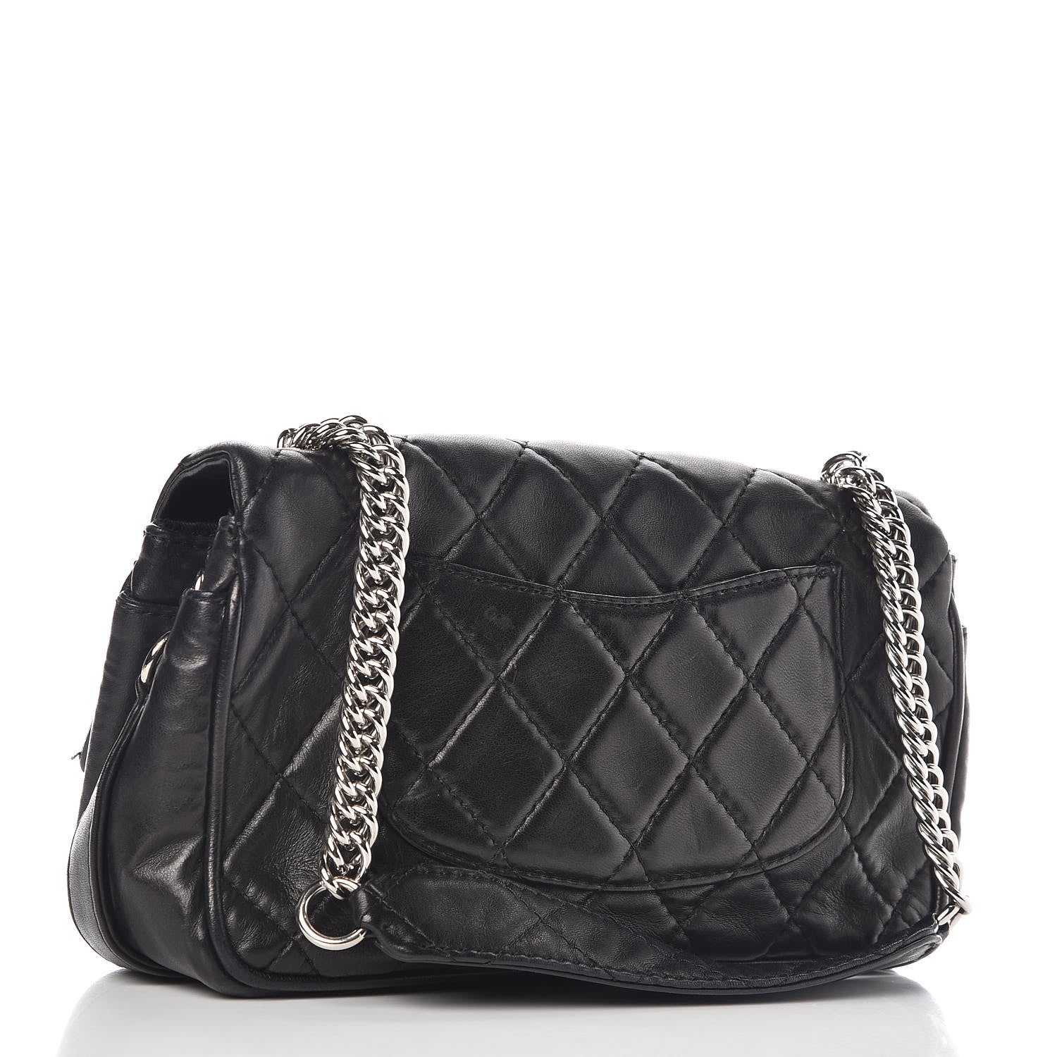 Chanel Lambskin Quilted Medium Icons Secret Label Flap Black 3 of 11