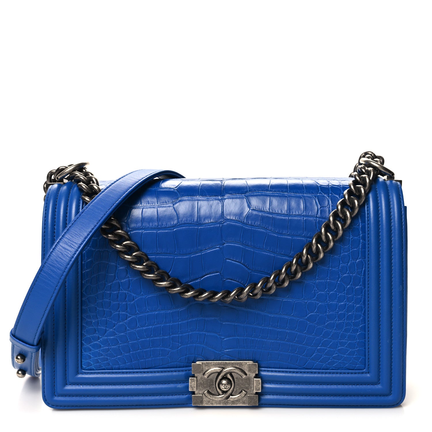 Chanel Alligator New Medium Boy Flap Blue 1 of 11