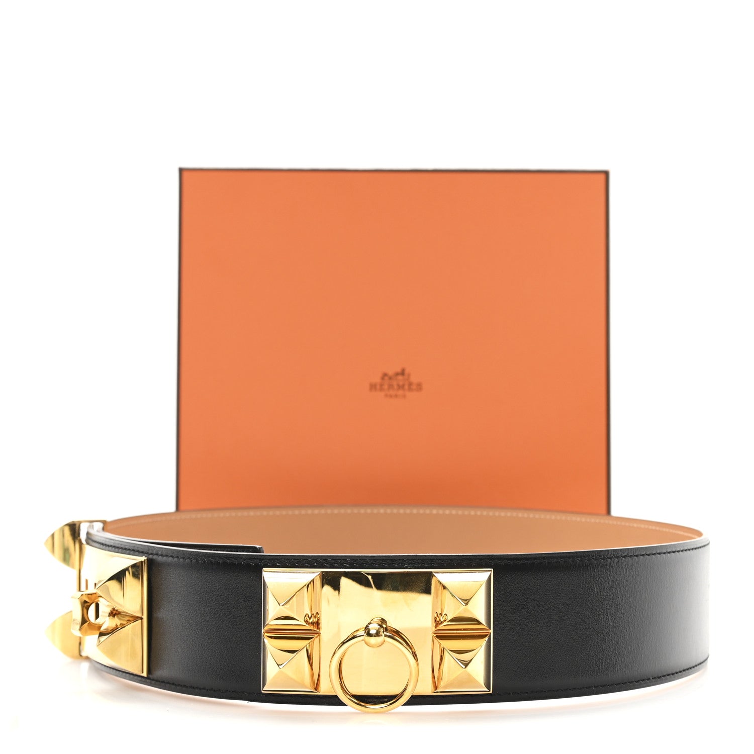 Hermes Box 50mm Collier De Chien CDC Belt 80 32 Black 6 of 6