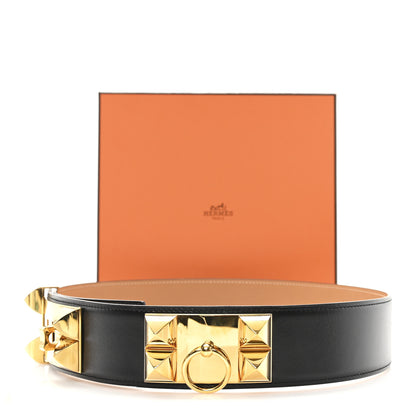 Hermes Box 50mm Collier De Chien CDC Belt 80 32 Black 6 of 6
