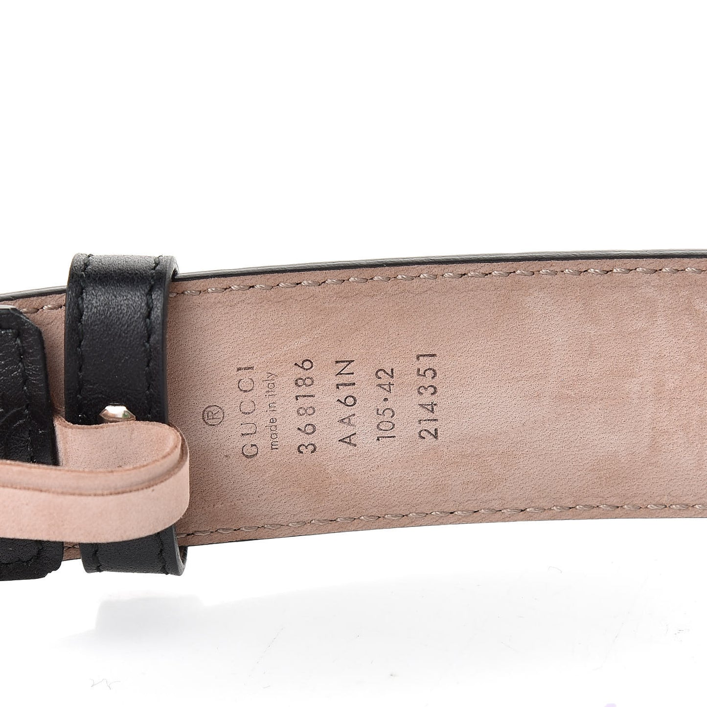 Soft Guccissima Margaux Calfskin Nickel Interlocking G 37mm Belt 105 42 Black