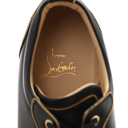 Christian Louboutin Nappa Spikes Womens Vieira Flat Sneakers 36 Black Gold 8 of 9