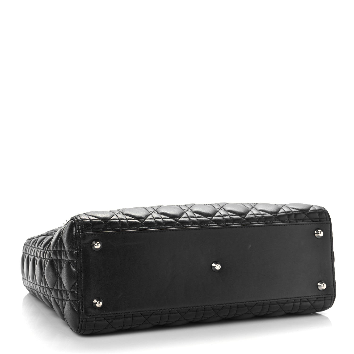 Christian Dior Lambskin Cannage Large Lady Dior Black 3 of 9