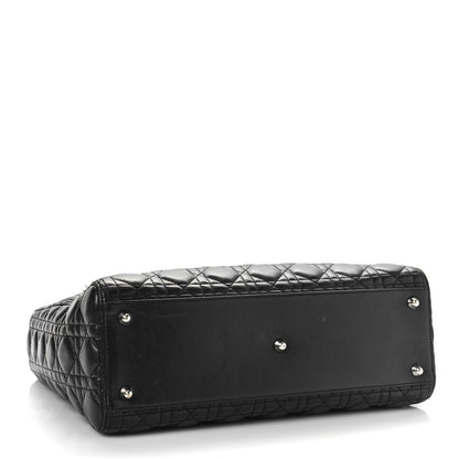 Christian Dior Lambskin Cannage Large Lady Dior Black 3 of 9