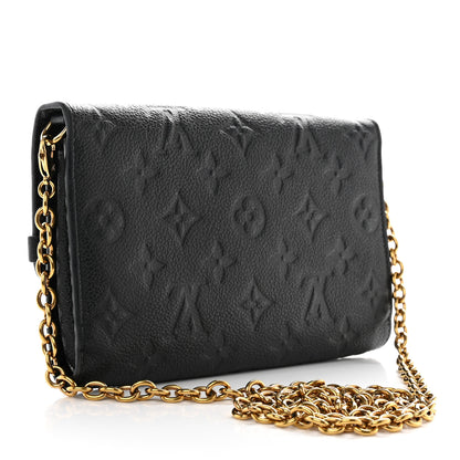 Louis Vuitton Empreinte Vavin Chain Wallet Black 2 of 15