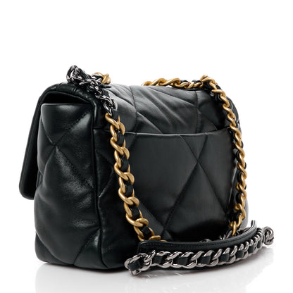 Chanel Lambskin Quilted Medium Chanel 19 Flap Black 2 of 12