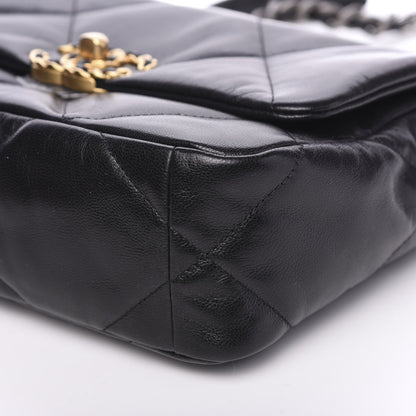 Chanel Goatskin Quilted Medium 19 Flap Black 10 of 11