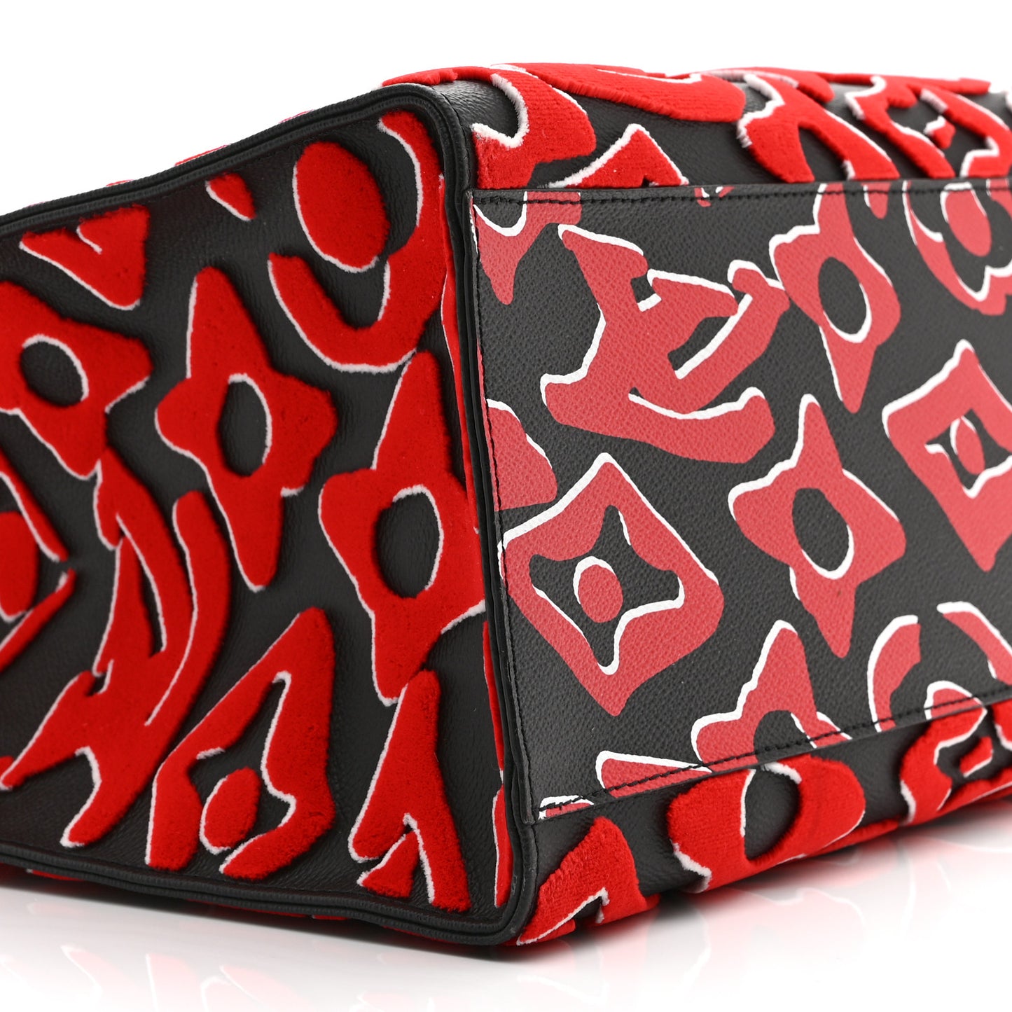 X UF Tufted Monogram Onthego GM Black Red