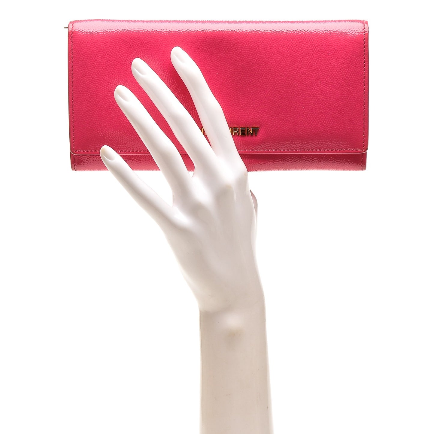Patent Grain de Poudre Classic Large Letters Flap Wallet Bubblegum