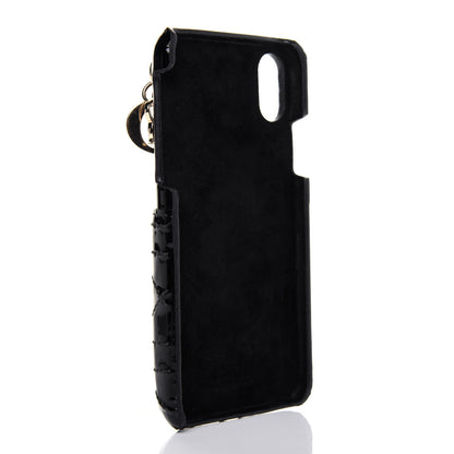 Christian Dior Patent Tech Calfskin Cannage Lady Dior Tech iPhone X XS Case Black 3 of 12