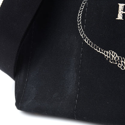 Prada Canapa Logo Tote Black 8 of 12