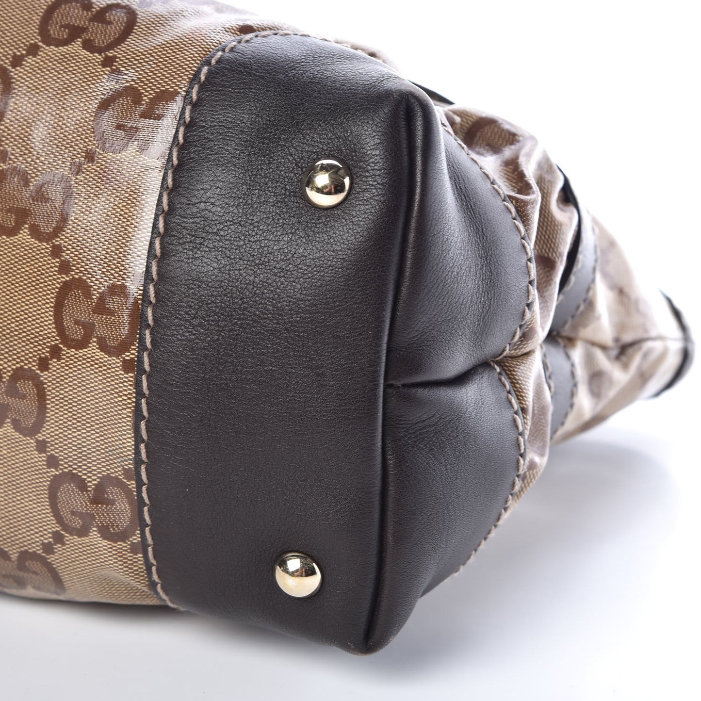 Crystal Monogram Medium Mix Tote Brown