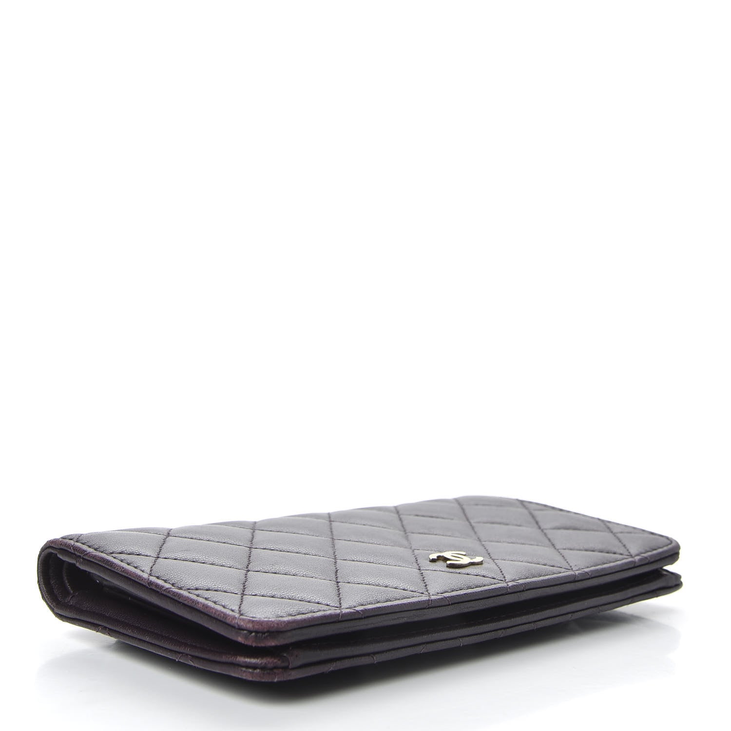 Chanel Lambskin Quilted Yen Wallet Purple 4 of 7