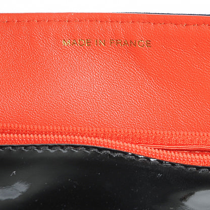 Chanel Patent Trim Jersey Shoulder Bag Dark Blue 6 of 8