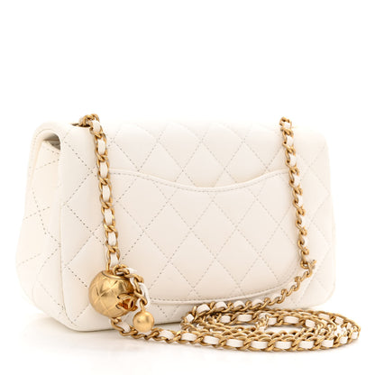 Chanel Lambskin Quilted Mini Rectangular Pearl Crush Flap White 3 of 11