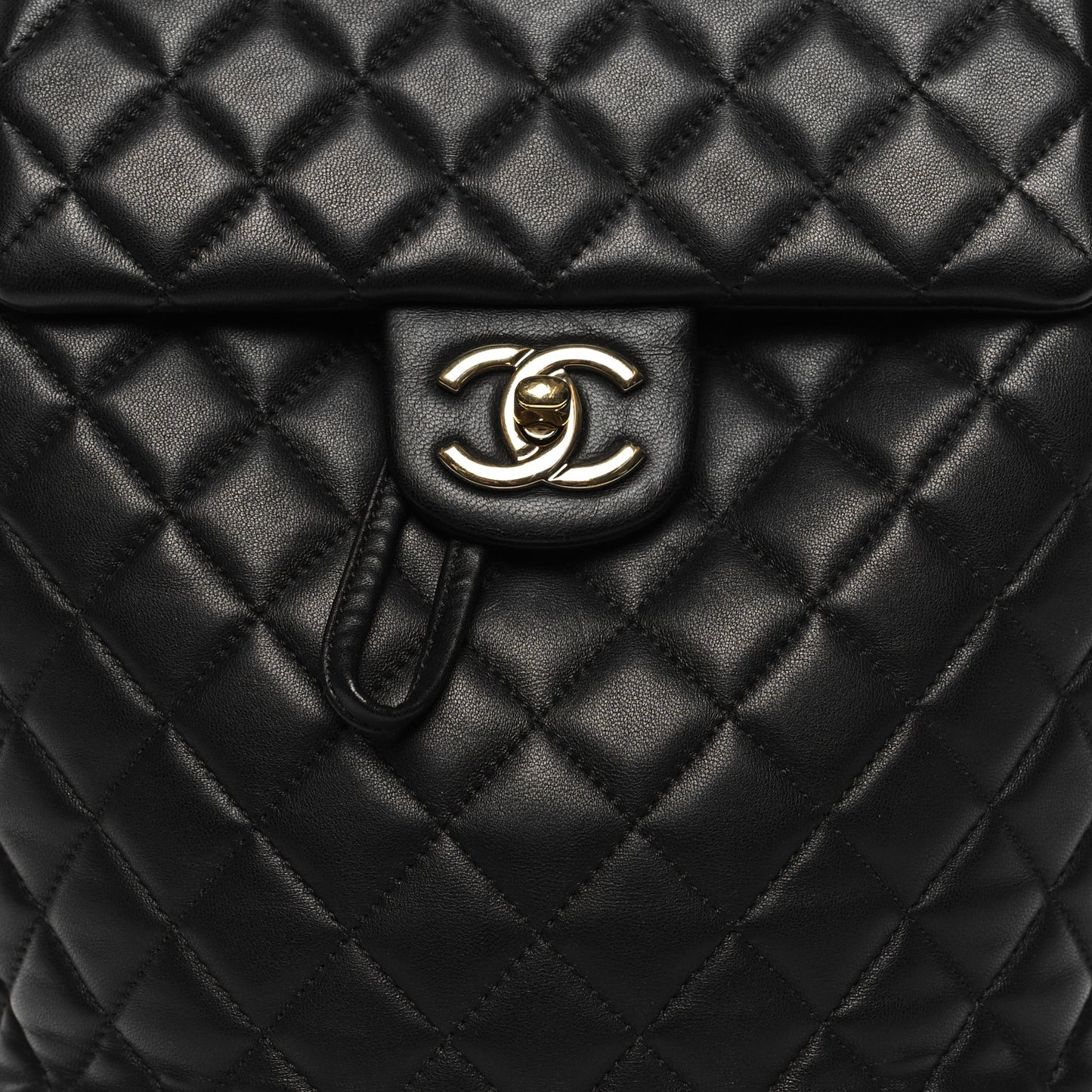 Calfskin Quilted Small Urban Spirit Backpack Black