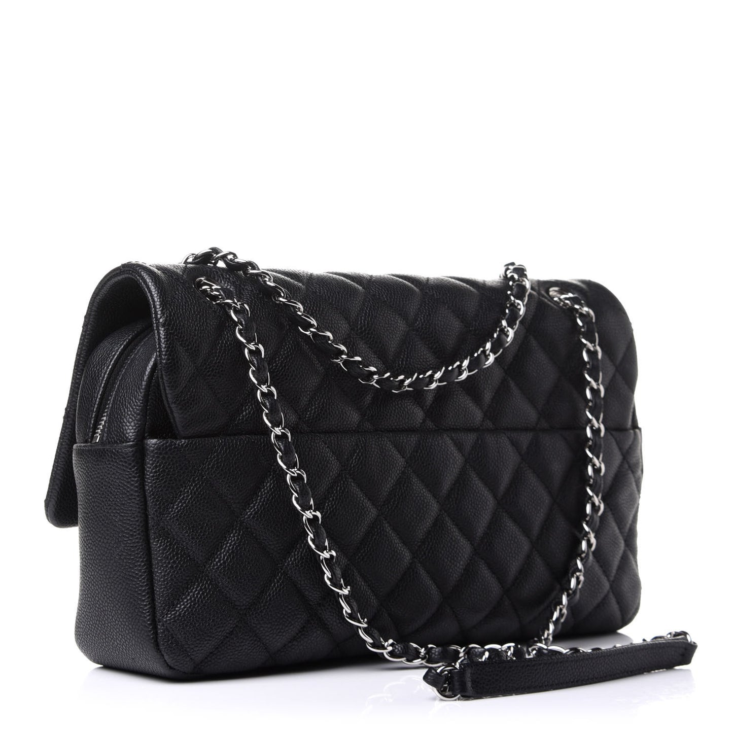 Caviar Quilted Jumbo Easy Flap Black