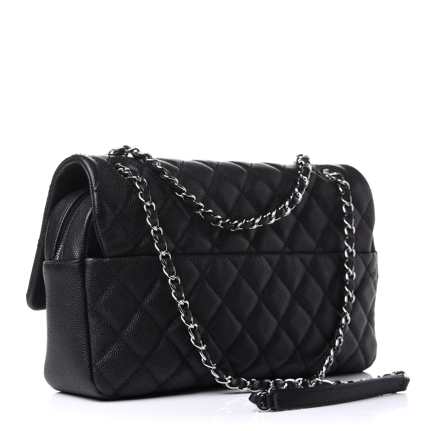 Chanel Caviar Quilted Jumbo Easy Flap Black 3 of 11