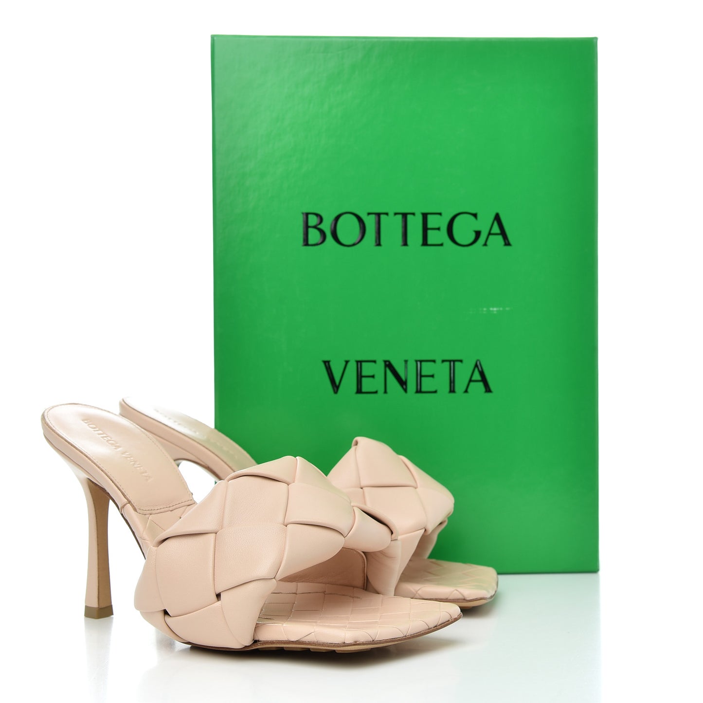 Nappa Maxi Intrecciato Lido Mule Sandals 38 Bandage