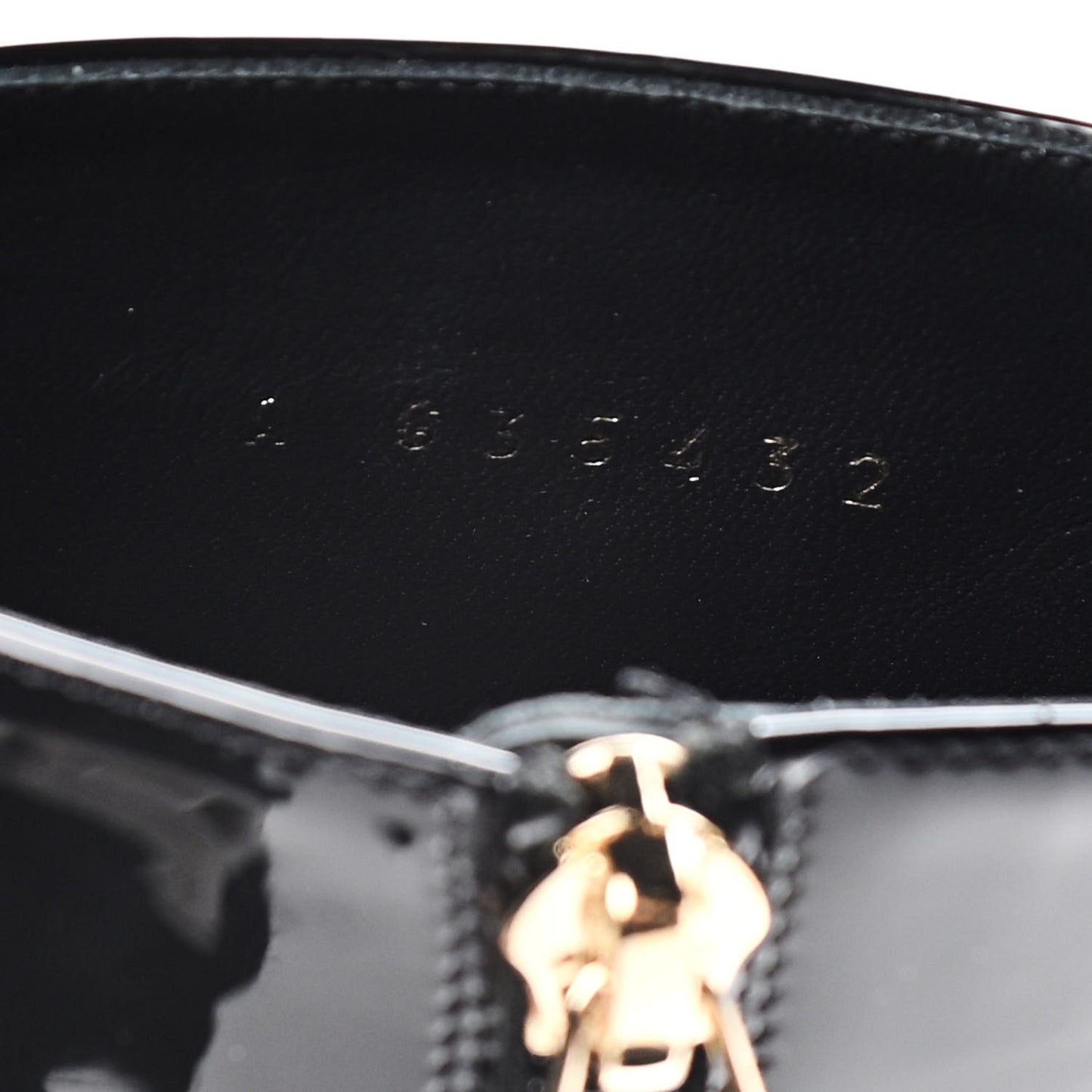Lambskin Patent Calfskin Short Ankle Boots 36.5 Black