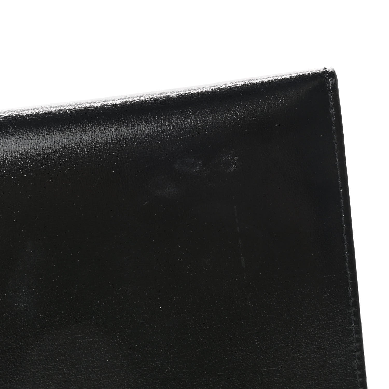 Saint Laurent Smooth Shiny Calfskin Monogram Uptown Pouch Black 8 of 9