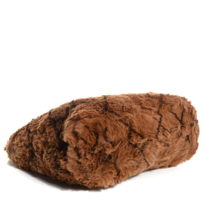 Chanel Lapin Fur Quilt Pattern Tote Brown 4 of 9
